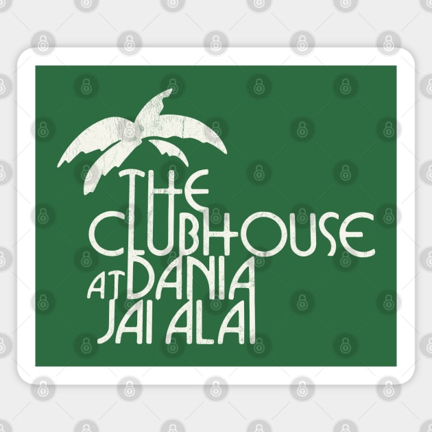 Dania Jai-Alai Clubhouse - Retro Aesthetic Sticker by DrumRollDesigns